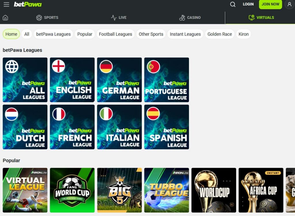 betpawa casino game